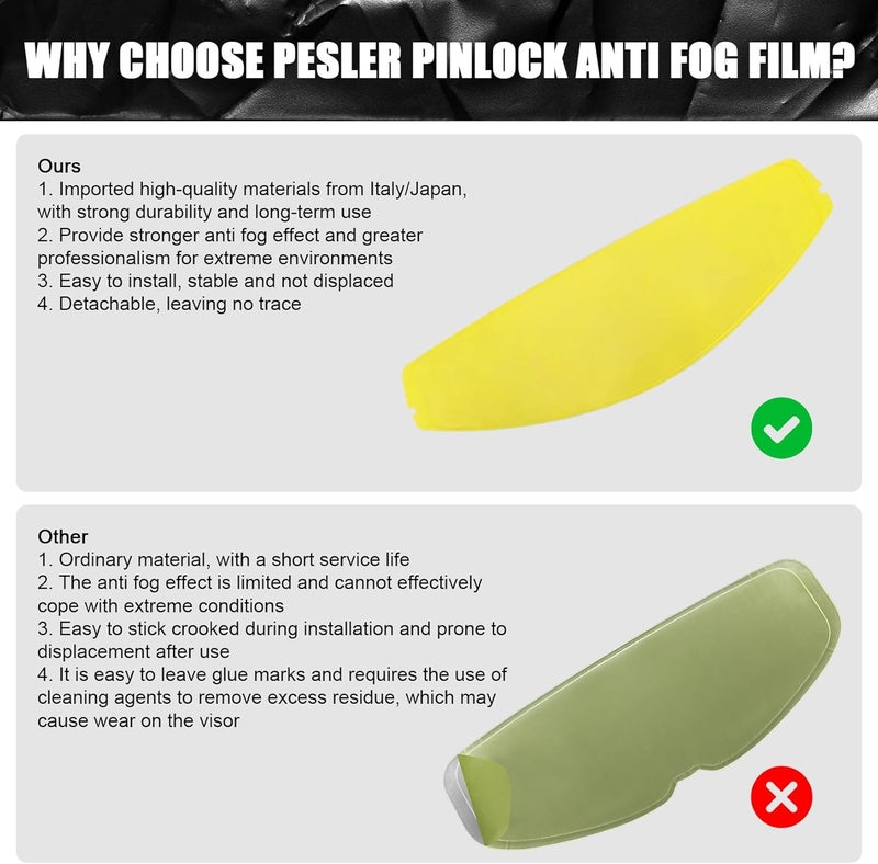 psler C10 Visor with Anti-Fog Film - C10 Tinted Visor HJ-34P Visor Pinlock-Ready Helmet Face Shield for C10 HJ-34P,Anti-Fog Film + Deep Gold Red Visor - Image 3